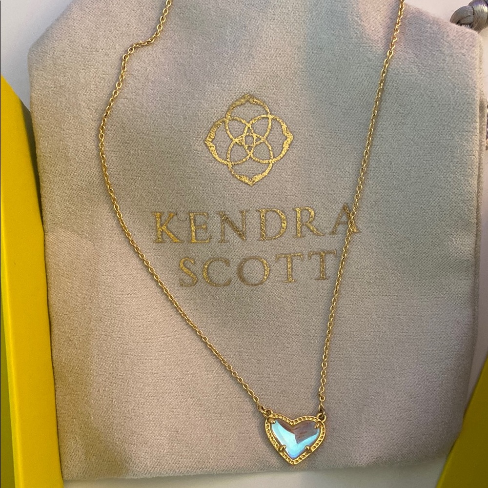 Kendra Scott Irridescent Gold Heart Necklace